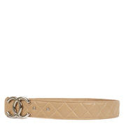 Shop 100% authentic Chanel 14C Beige Quilted Leather CC Belt at Labellov.com.