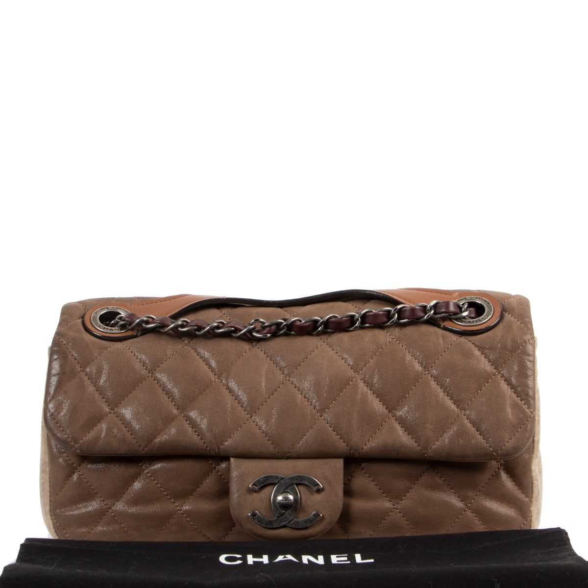 Shop second hand luxury designer handbag Chanel Resort 2011 In-the-Mix Iridescent Fabric Classic Flap Bag at Labellov