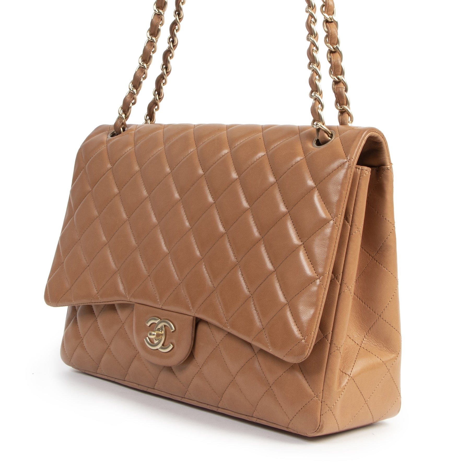 acheter en ligne Chanel Jumbo Camel Lambskin Classic Flap Bag