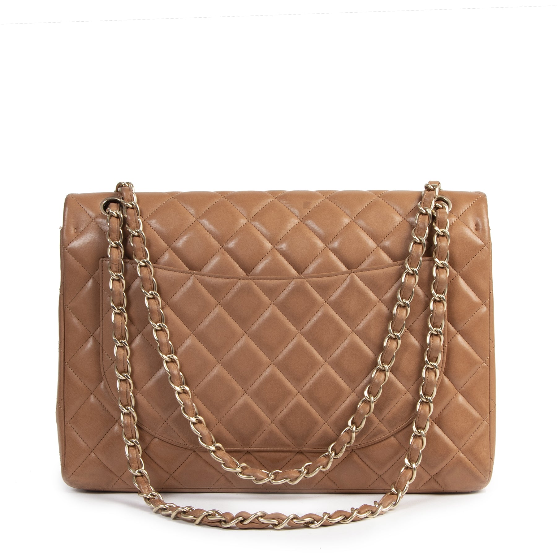 shop safe online Chanel Jumbo Camel Lambskin Classic Flap Bag