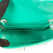 Shop authentic second hand luxury designer Chanel Green Quilted Lambskin Mini Classic Flap Bag at Labellov