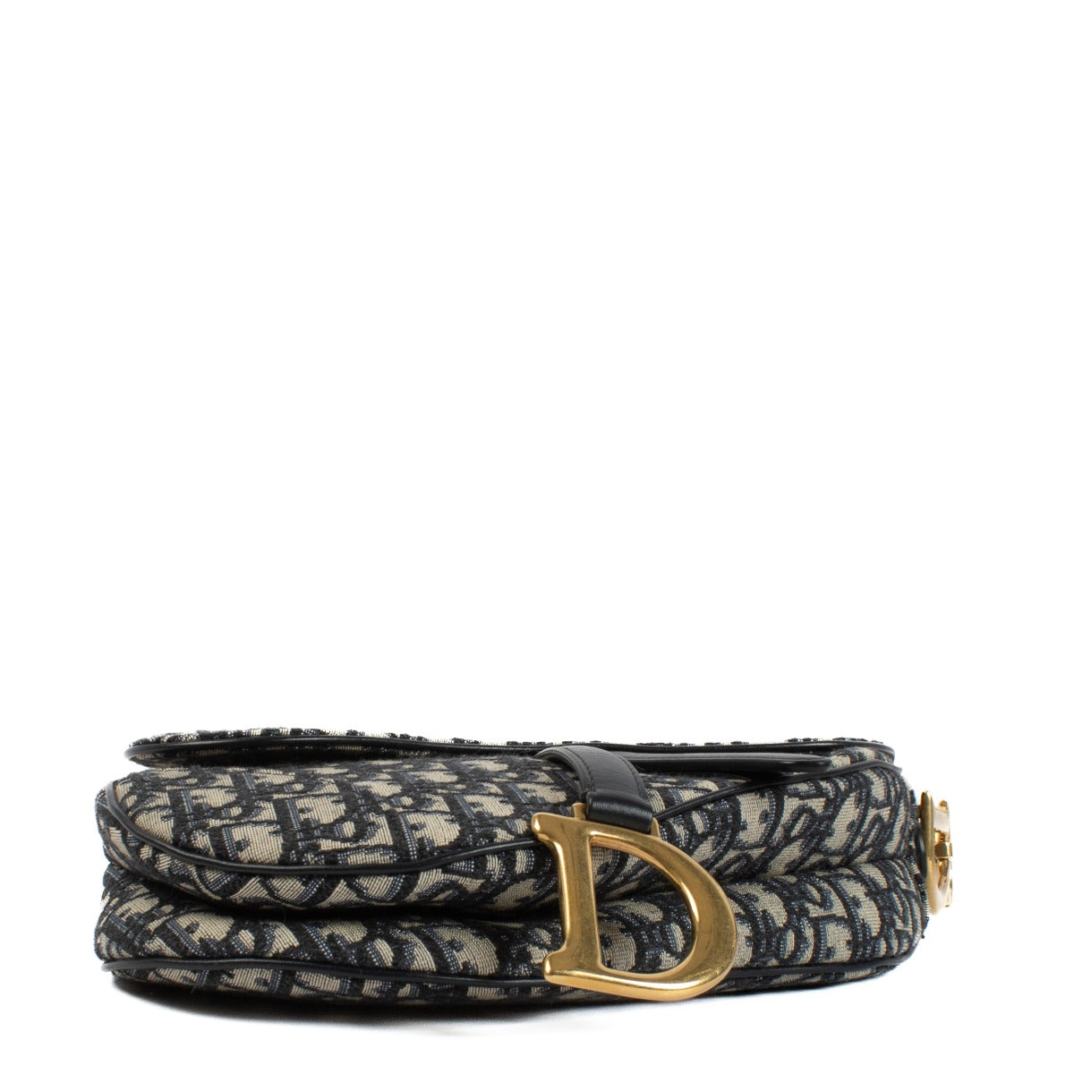 Sac Saddle Christian Dior en jacquard oblique bleu