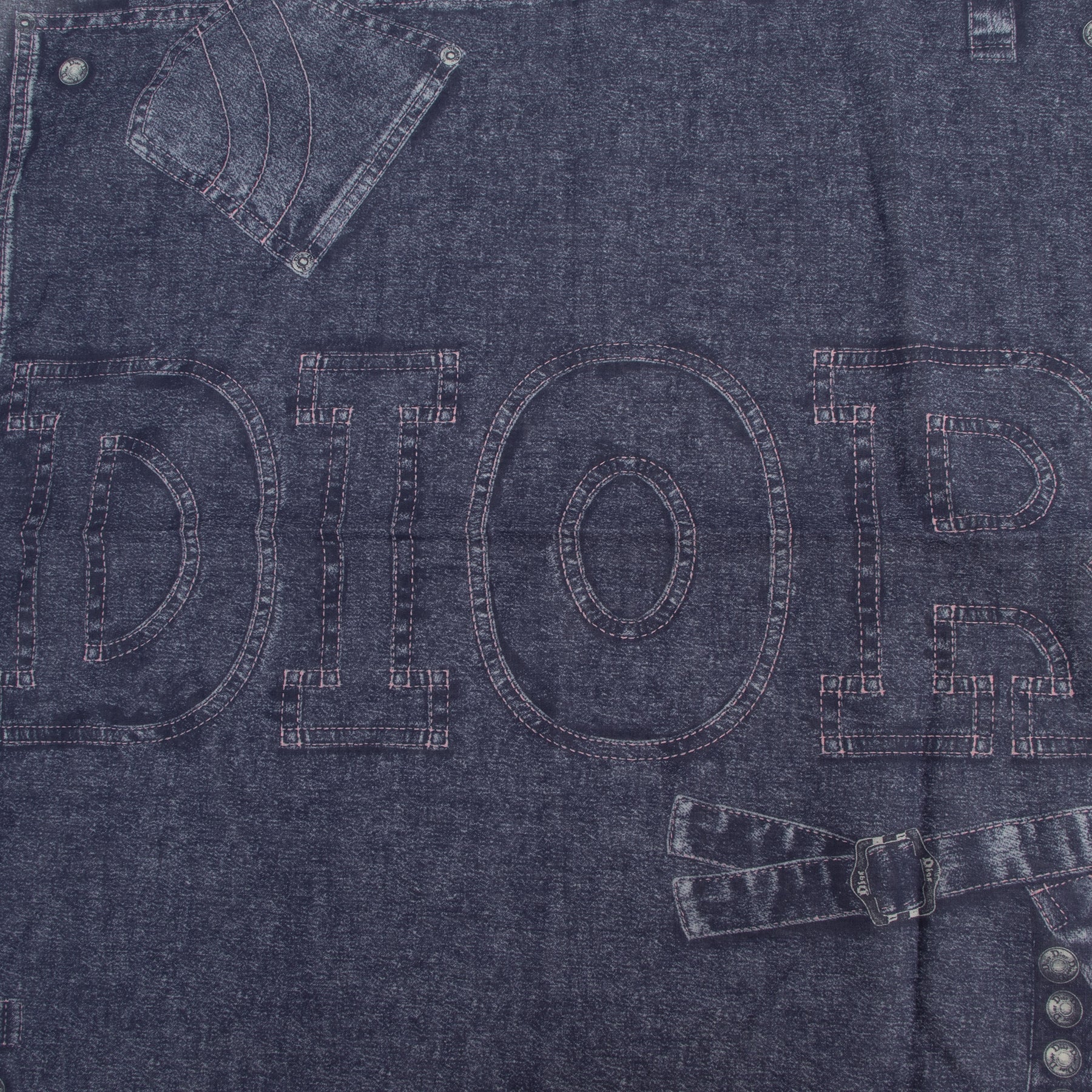 Authentic secondhand Christian Dior Jeans motif Scarf designer bags luxury vintage webshop fashion safe secure online shopping