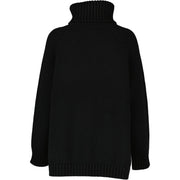 Fendi Black Intarsia Logo Knitted Turtleneck at Labellov