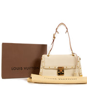 Louis Vuitton White Goatskin Suhali Le Talentueux Bag