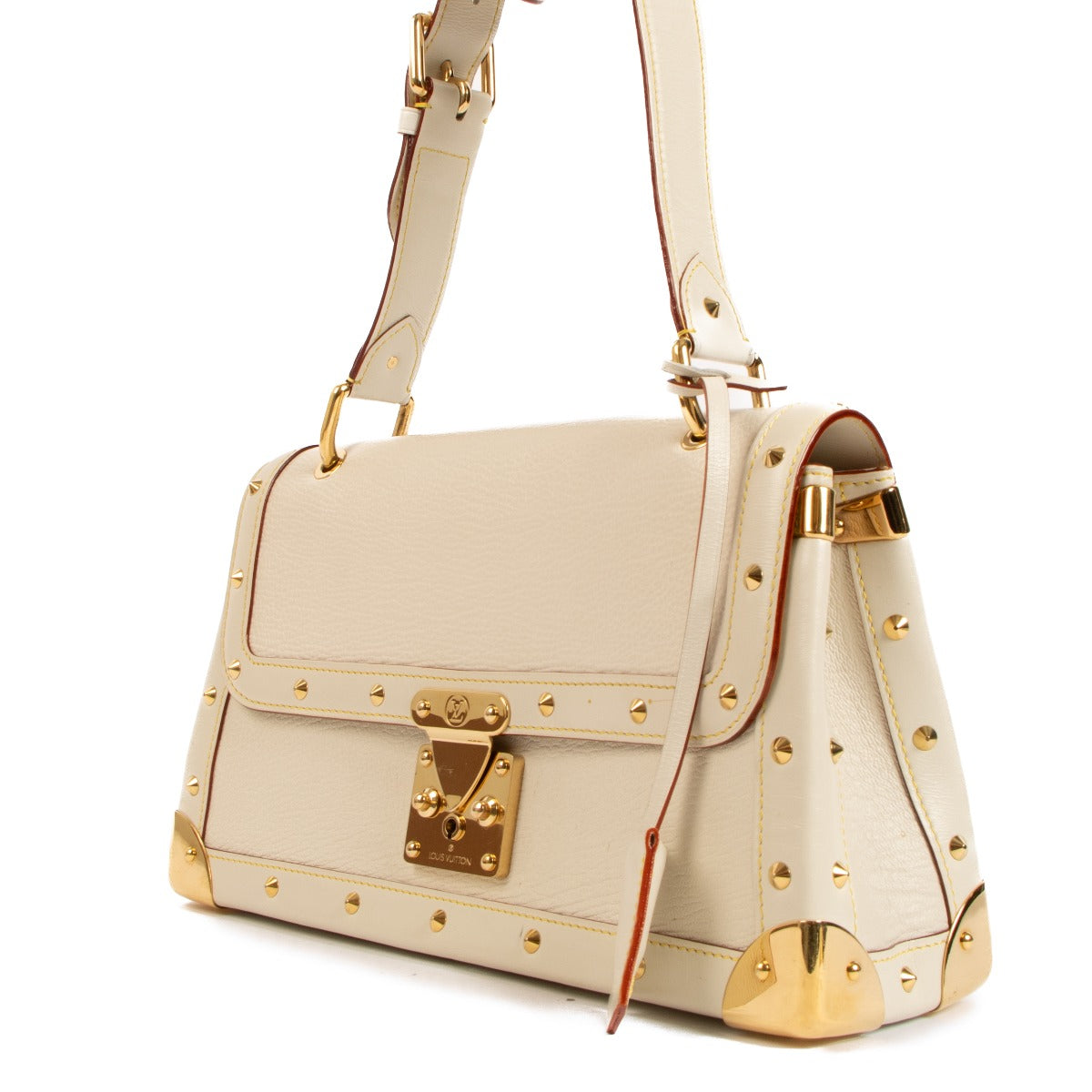 Louis Vuitton White Goatskin Suhali Le Talentueux Bag