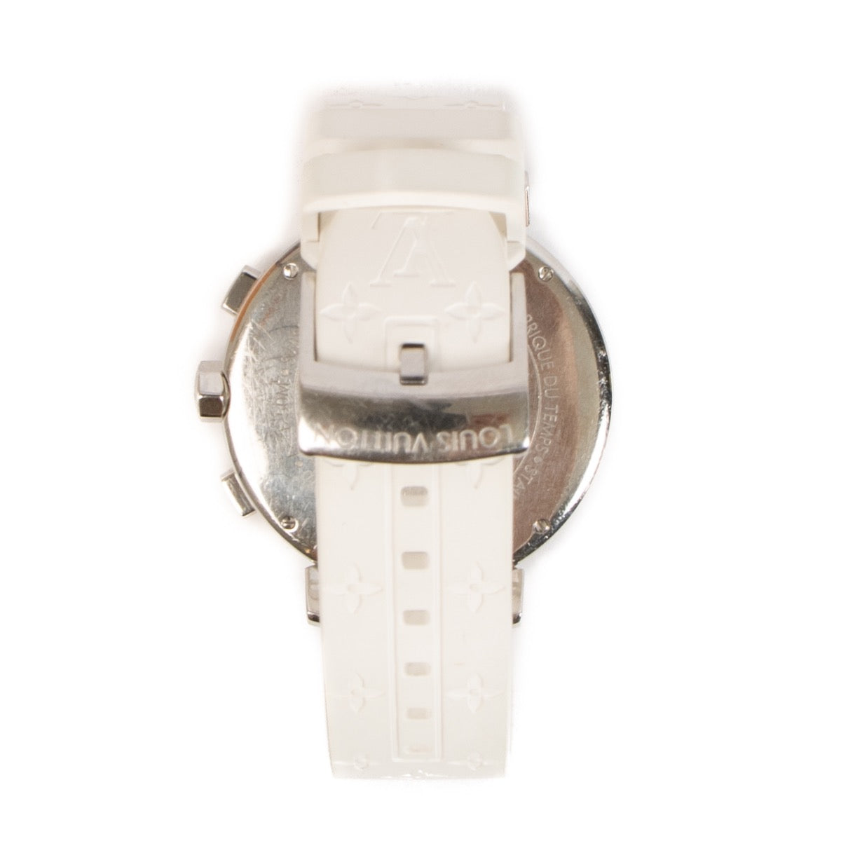 shop safe online at Labellov in Antwerp, Brussels and Knokke this 100% authentic second hand Louis Vuitton Tambour Moon Watch + Straps