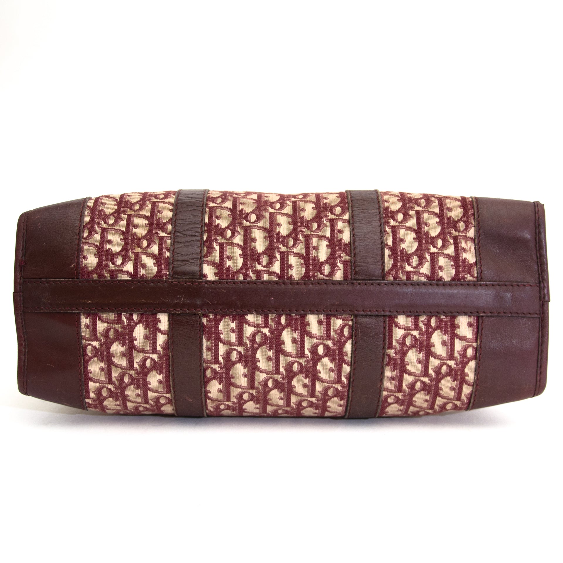 Christian Dior Monogram Vintage Bordeaux Trotteur Bag