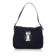 Shop safe online at Labellov in Antwerp this 100% authentic second hand Fendi Navy Blue Suede Mini Hobo Shoulder Bag