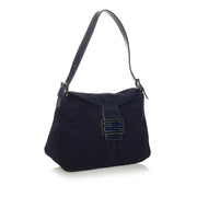 Shop safe online at Labellov in Antwerp this 100% authentic second hand Fendi Navy Blue Suede Mini Hobo Shoulder Bag