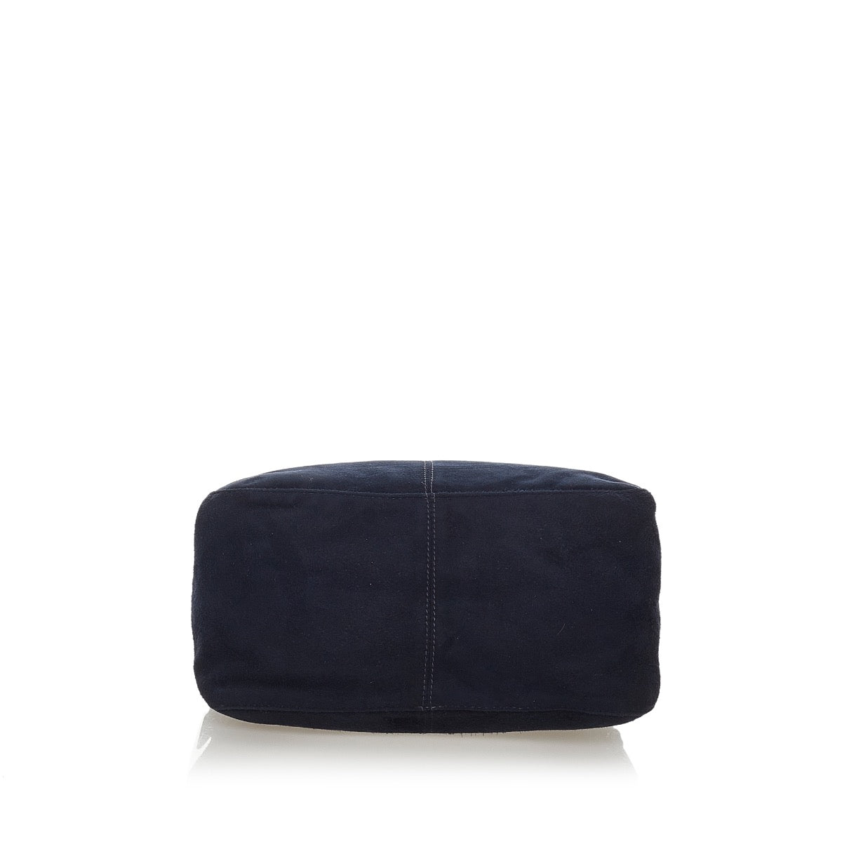 Shop safe online at Labellov in Antwerp this 100% authentic second hand Fendi Navy Blue Suede Mini Hobo Shoulder Bag