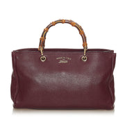 Gucci Burgundy Medium Bamboo Shopper