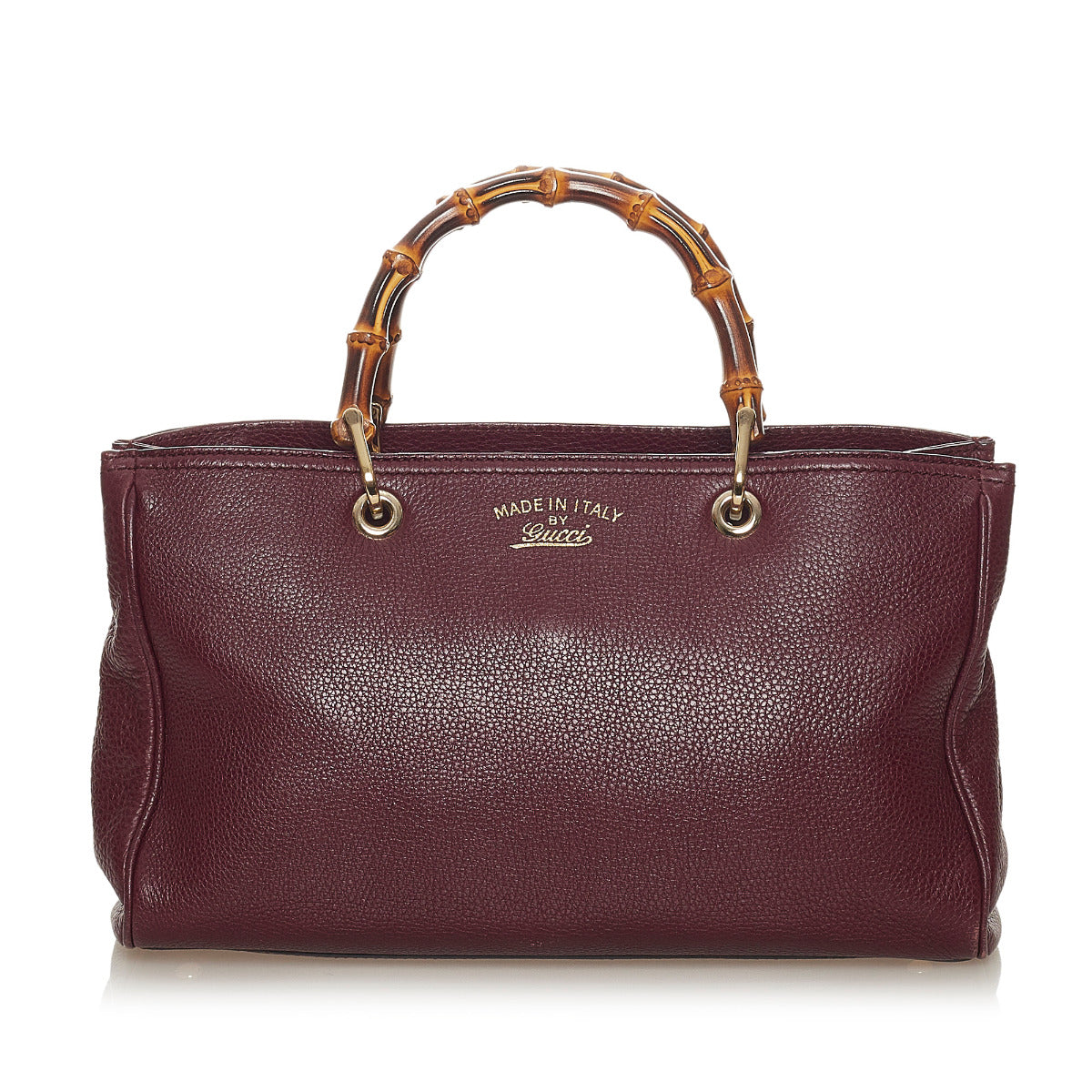 Gucci Burgundy Medium Bamboo Shopper
