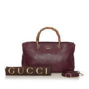 Gucci Burgundy Medium Bamboo Shopper