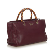 Gucci Burgundy Medium Bamboo Shopper