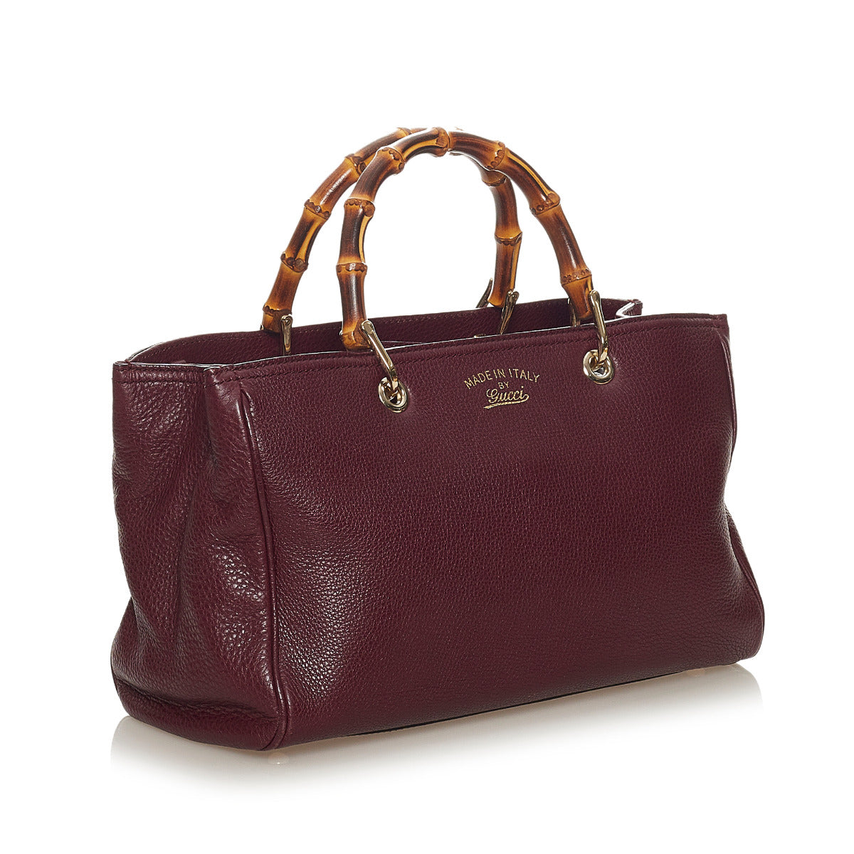 Gucci Burgundy Medium Bamboo Shopper