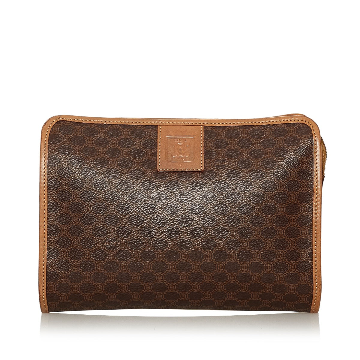 Shop safe online at Labellov in Antwerp this 100% authentic second hand Celine Macadam Canvas Clutch