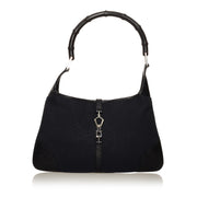Second hand authentic Gucci 0014060 Black Canvas Bamboo Jackie Shoulder Bag at Labellov
