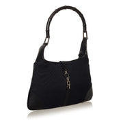 Second hand authentic Gucci 0014060 Black Canvas Bamboo Jackie Shoulder Bag at Labellov