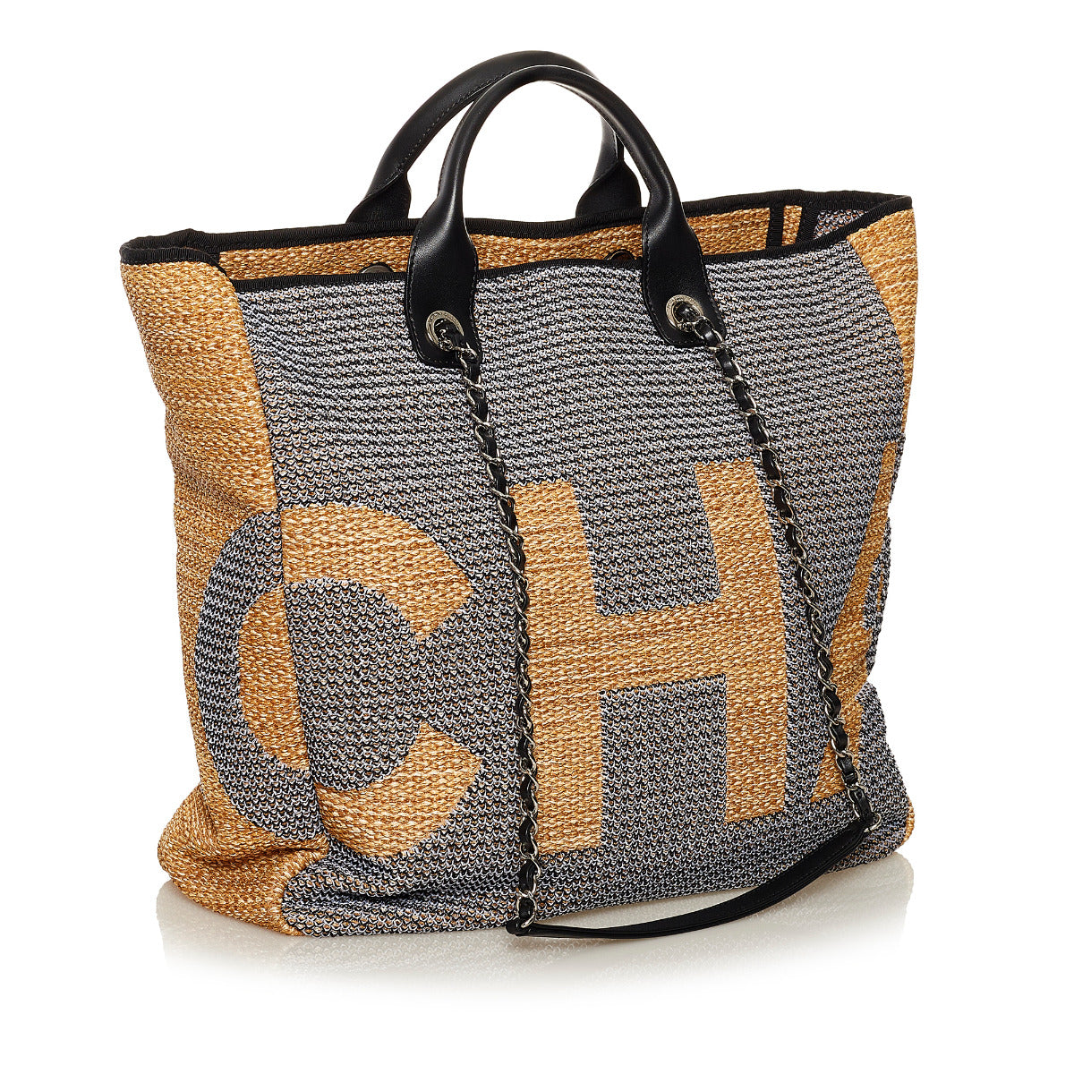 Chanel Deauville Geweven Grote Boodschappentas