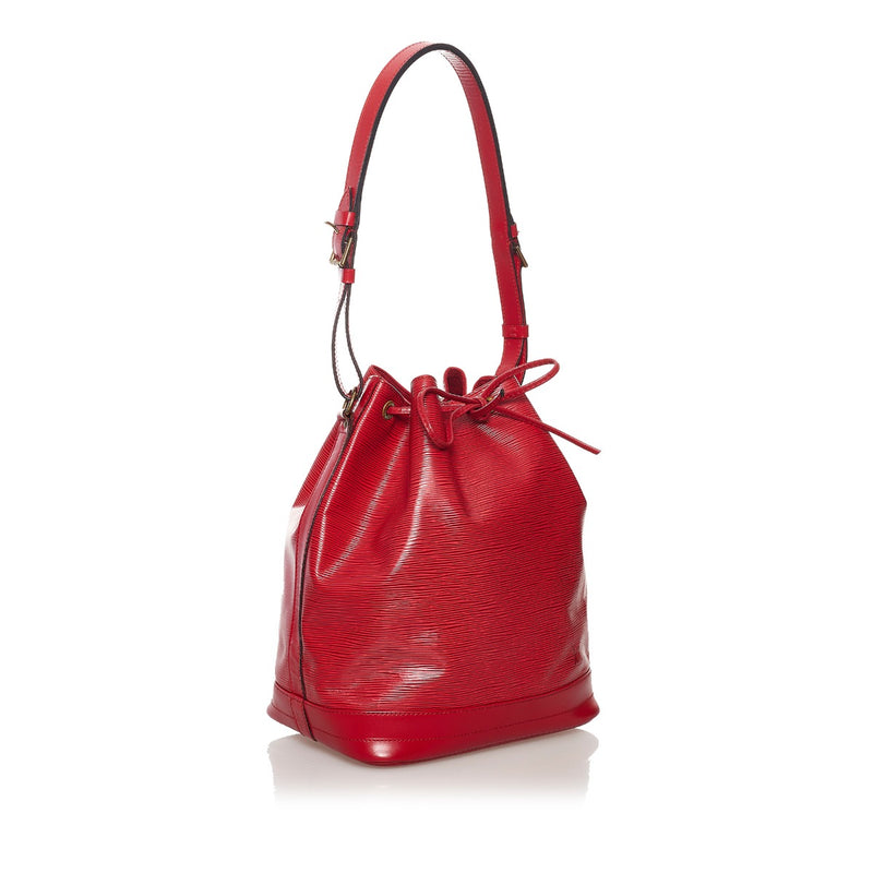 Shop safe online at Labellov in Antwerp, Brussels and Knokke this 100% authentic second hand Louis Vuitton Red Epi Leather Noe Shoulder Bag
