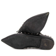 achetez secondmain Valentino Rockstud Double Ankle Strap Black Ballerina Flats sur labellov