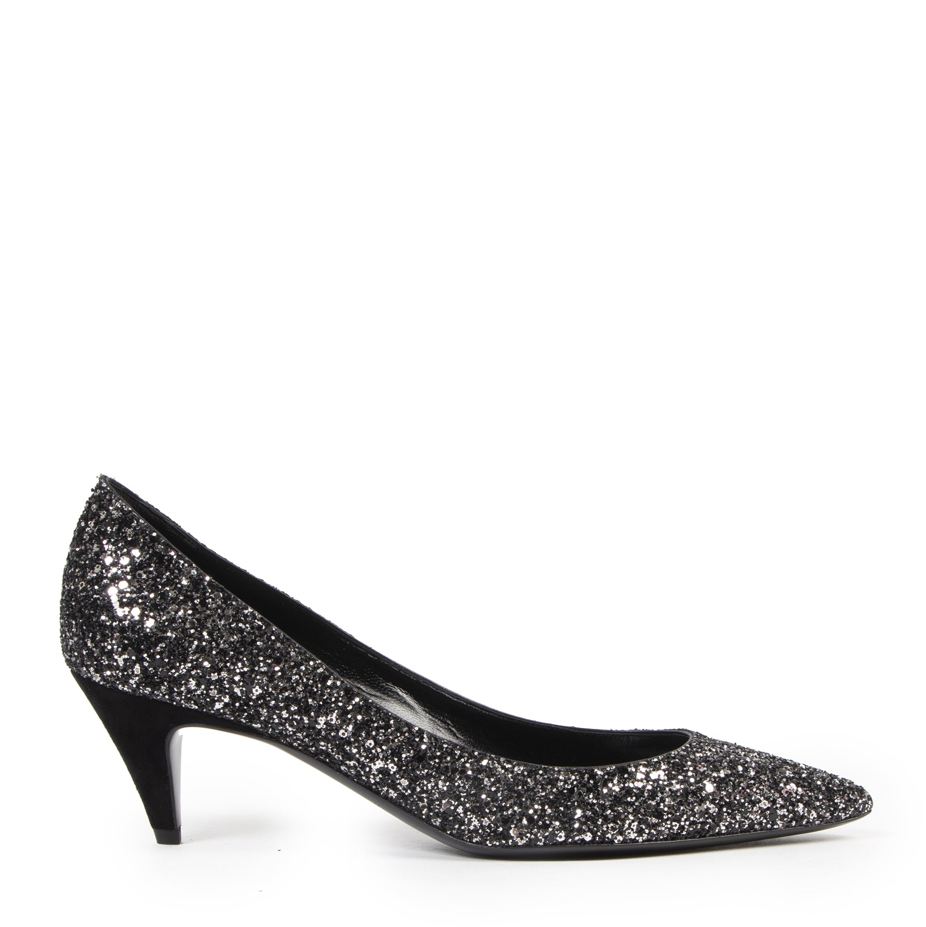Saint Laurent Charlotte 55 Midnight Blue Glitter Pump for the best price at Labellov