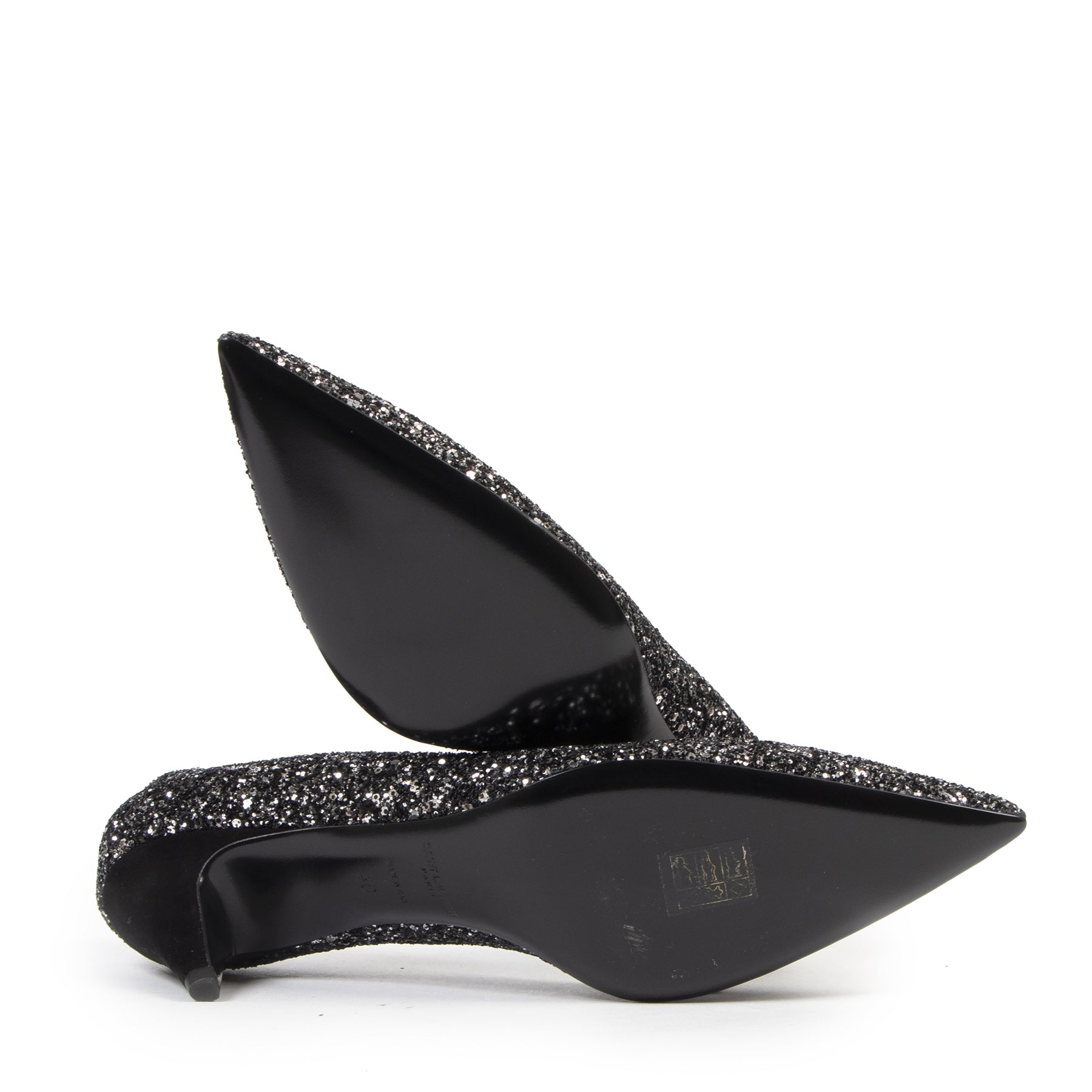 Are you looking for an authentic Saint Laurent Charlotte 55 Midnight Blue Glitter Pump