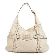 Shop safe online at Labellov in Antwerp, Brussels and Knokke this 100% authentic second hand Gucci Beige Leather 85th Anniversary Hobo Shoulder Bag