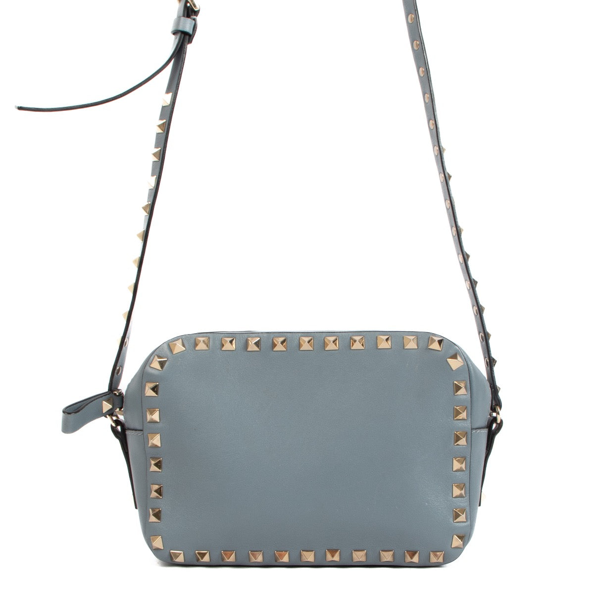 Valentino Garavani Light Blue Rockstud Camera Bag