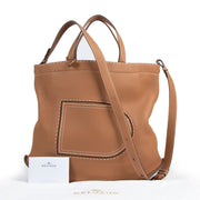 acheter en ligne seconde main Delvaux Le Pin Cabas Soft Surpiqué Végétal-Ivoy