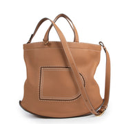 Delvaux Le Pin Cabas Soft Surpiqué Végétal-Ivoy