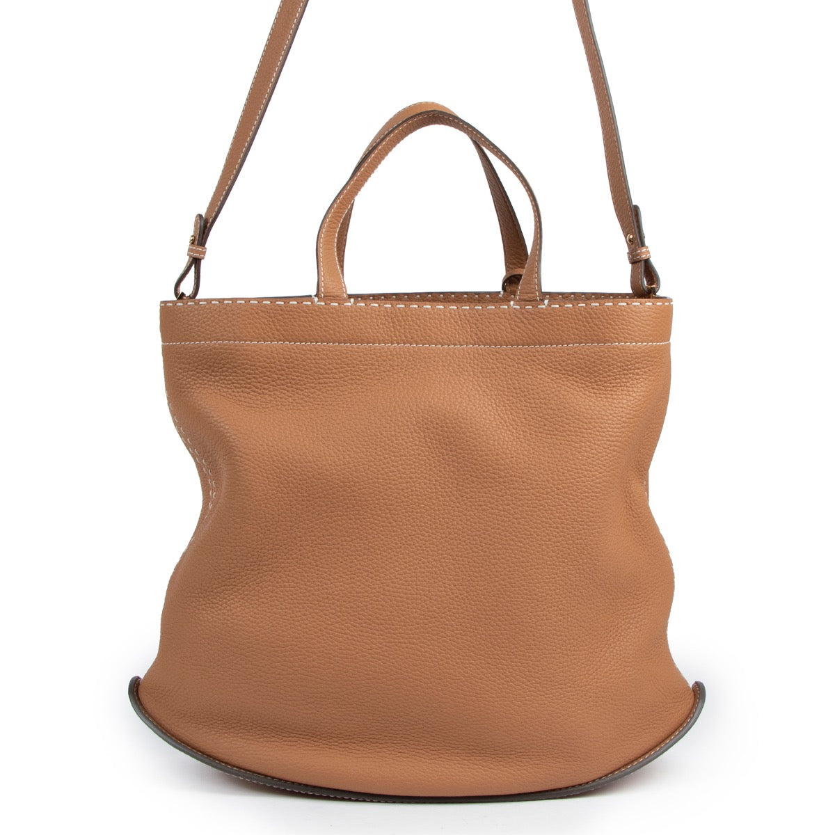 acheter e ligne seconde main Delvaux Le Pin Cabas Soft Surpiqué Végétal-Ivoy.
