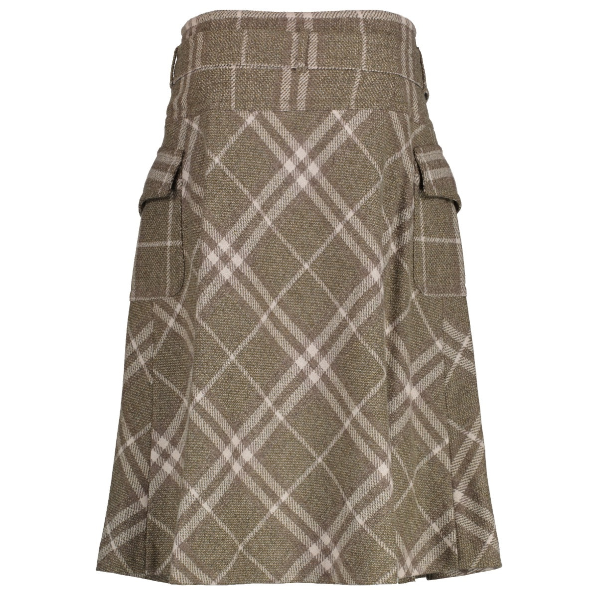 Shop 100% authentic second-hand Burberry Khaki Check Belted Skirt in size ITA 48 on Labellov.com