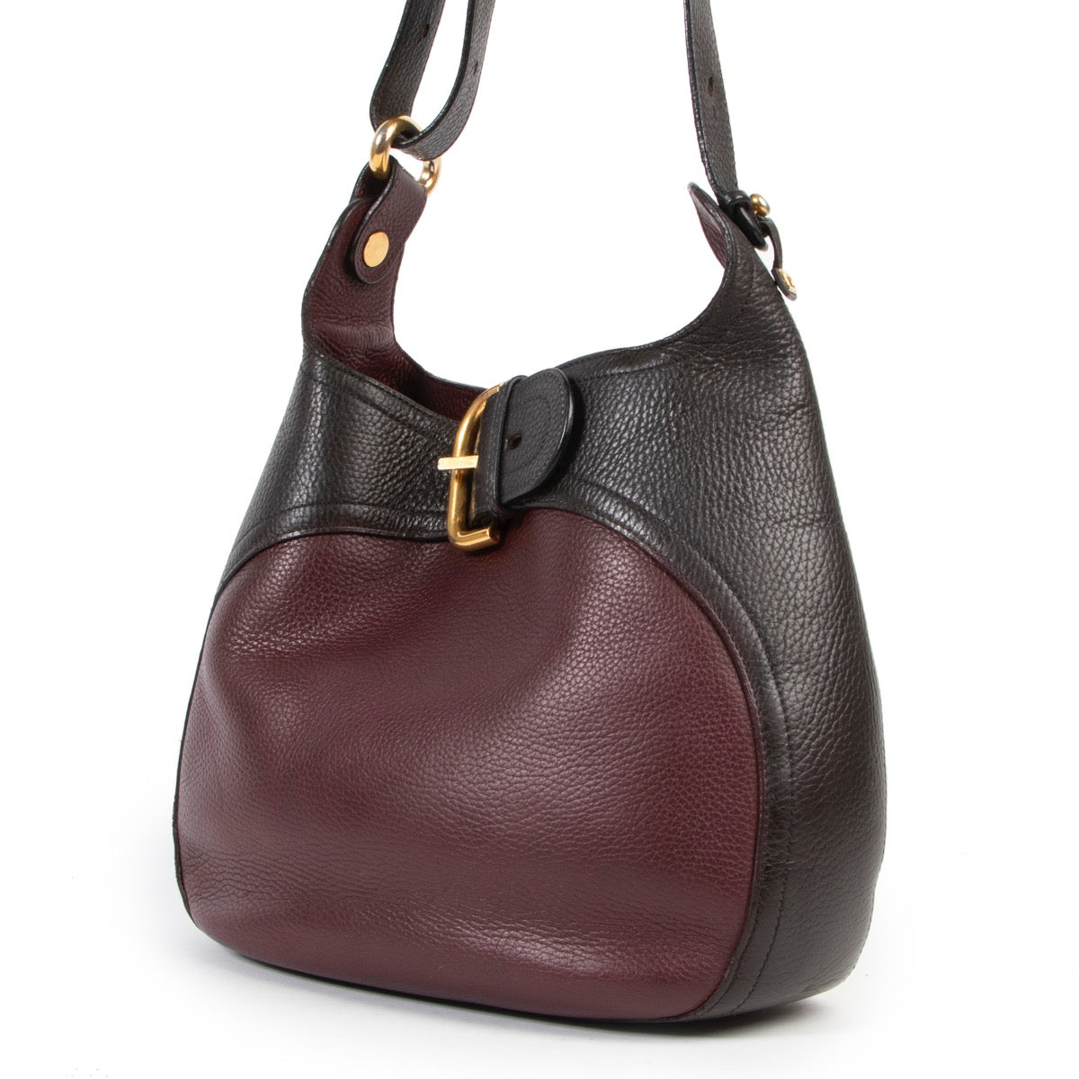 Delvaux Burgundy Leather Chardonnay Crossbody Bag