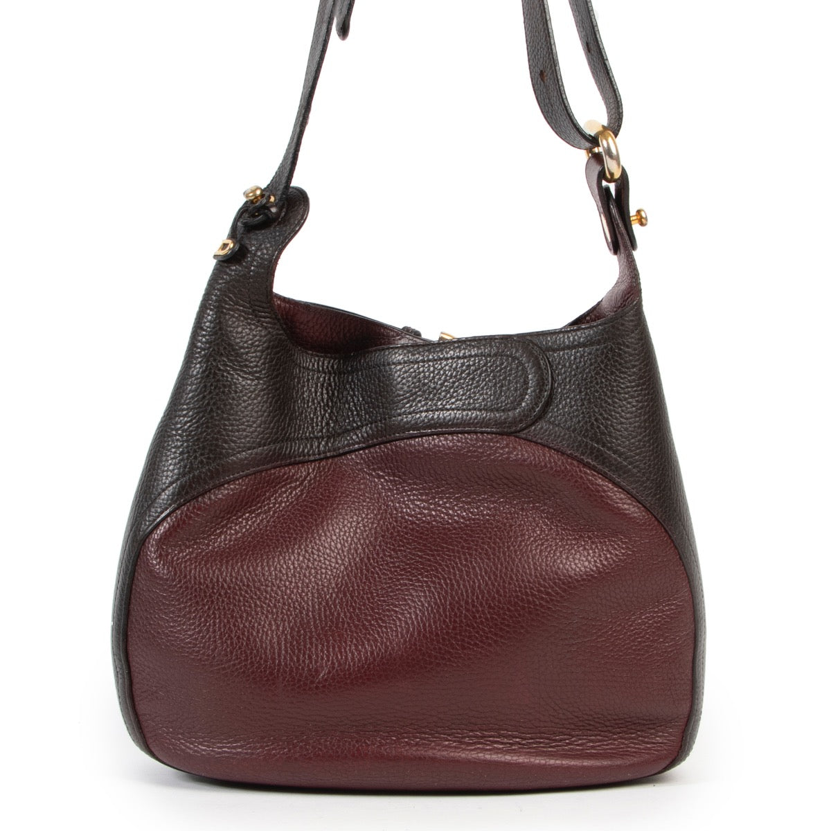 Delvaux Burgundy Leather Chardonnay Crossbody Bag