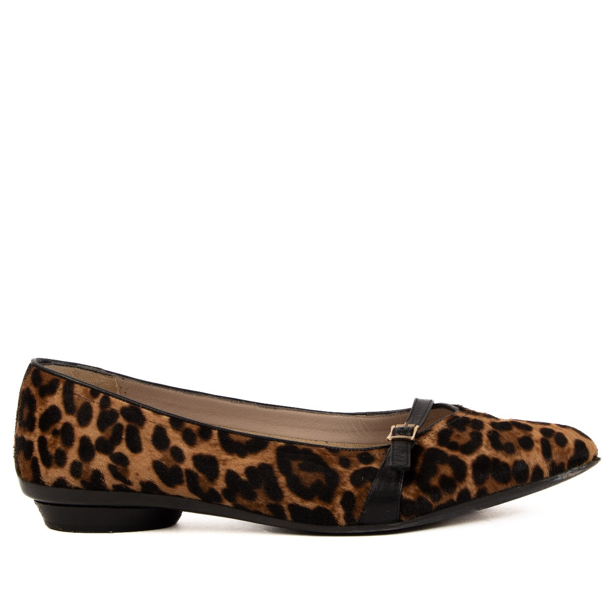 shop 100% authentic second hand Ferragamo Leopard Pony Hair Ballet Flats - Size 39 1/2 on Labellov.com