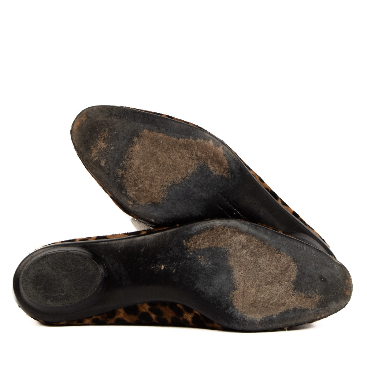 shop 100% authentic second hand Ferragamo Leopard Pony Hair Ballet Flats - Size 39 1/2 on Labellov.com