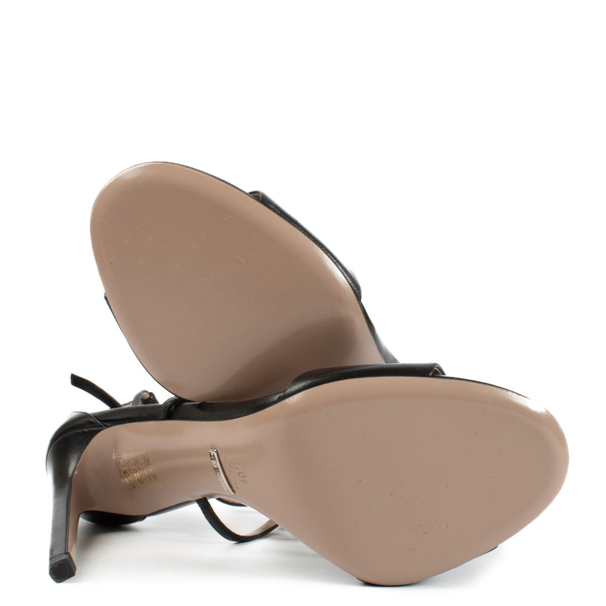 Sandales Gucci Interlocking G en cristal noir - Taille 40.5