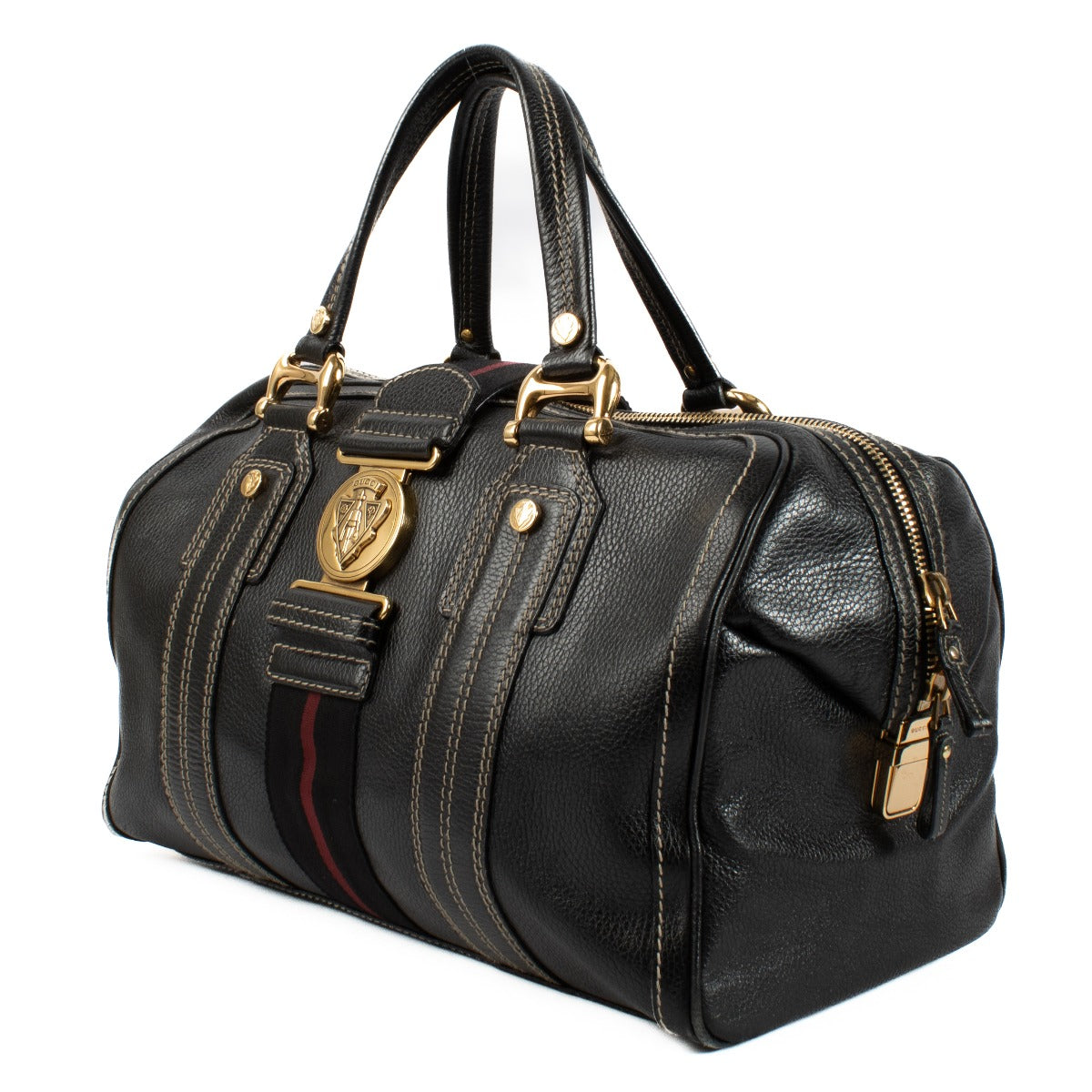 Gucci Zwarte Aviatrix Grote Boston Tas