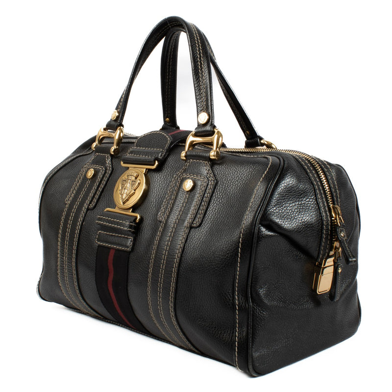 Gucci Black Aviatrix Large Boston Bag