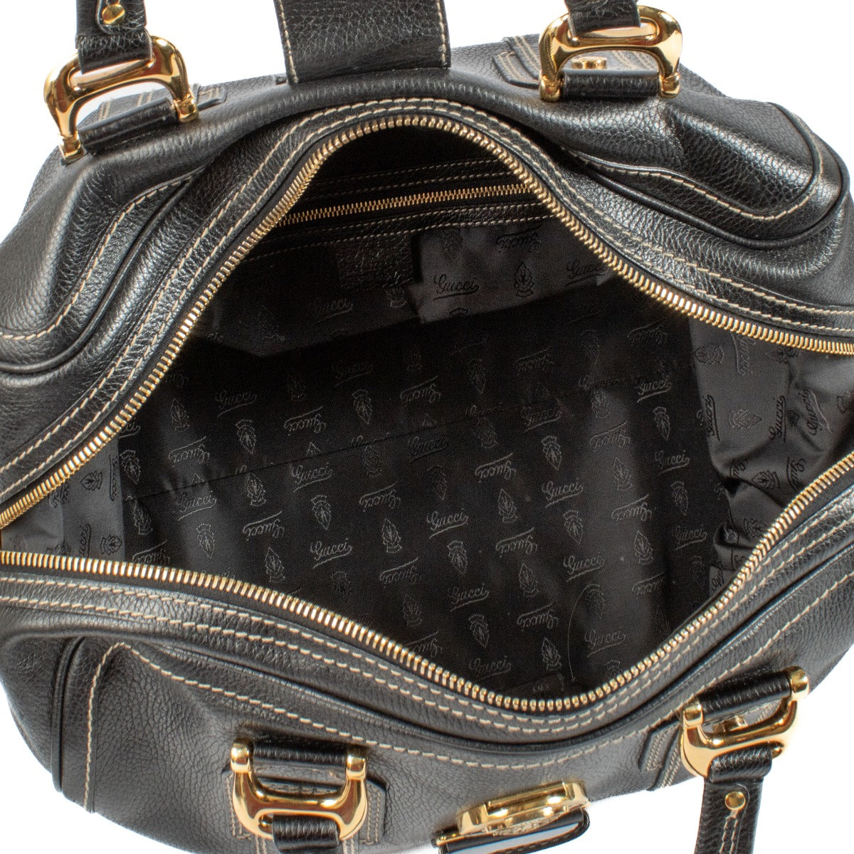 Gucci Zwarte Aviatrix Grote Boston Tas