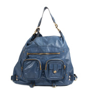 Gucci Blue Lambskin Large Darwin Convertible Backpack acheter en ligne secodne main Gucci Blue Lambskin Large Darwin Convertible Backpack