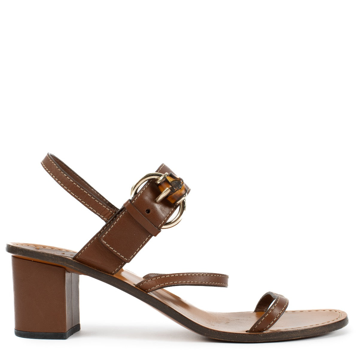 Shop 100% authentic secondhand Gucci Brown Leather Sandals - Size 40 1/2 at Labellov.com