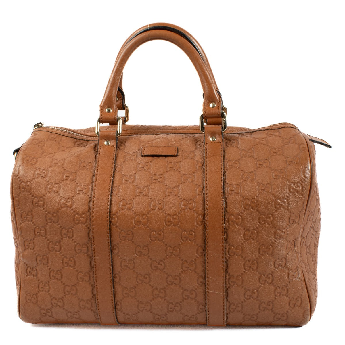 Gucci Camel Guccissima Medium Joy Boston Bag