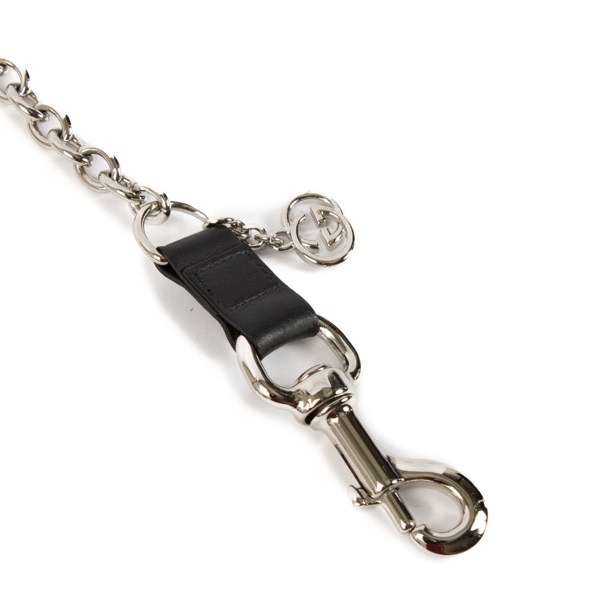 Gucci Black Leather Chain Bag Strap