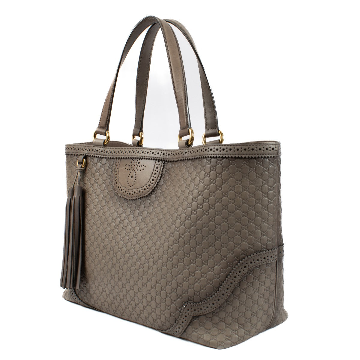 Gucci Grey Microguccissima Large Duilio Tote Bag