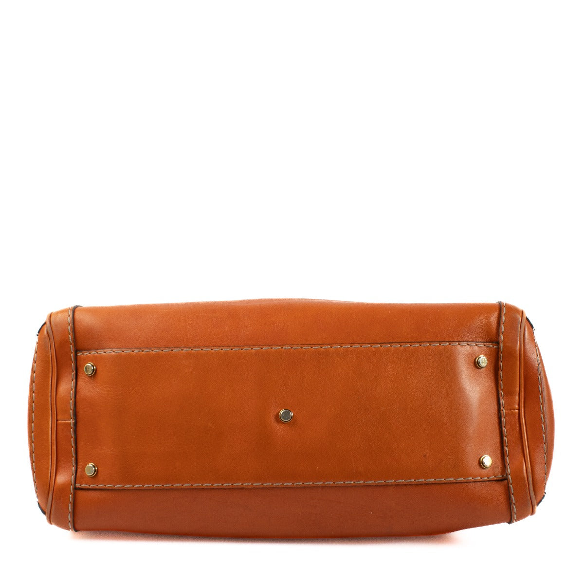 Sac cabas moyen Gucci GG Running en cuir orange