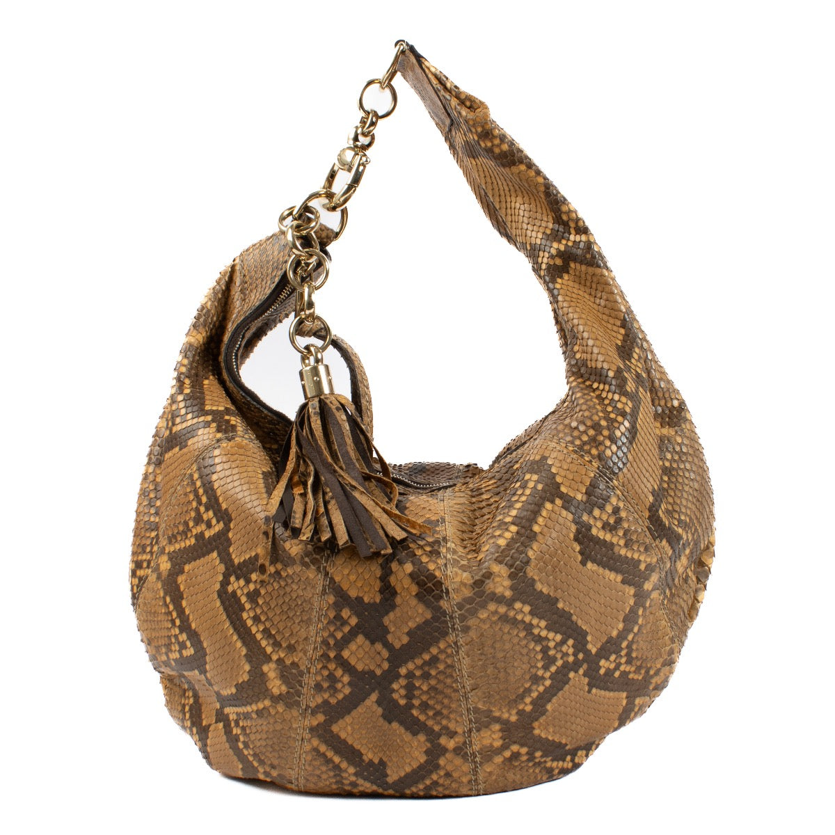 Shop safe online at Labellov in Antwerp, Brussels and Knokke this 100% authentic second hand Gucci Python Sienna Hobo Shoulder Bag. Veilig online tweedehands authentieke Gucci Python Sienna Hobo handtas kopen bij Labellov.