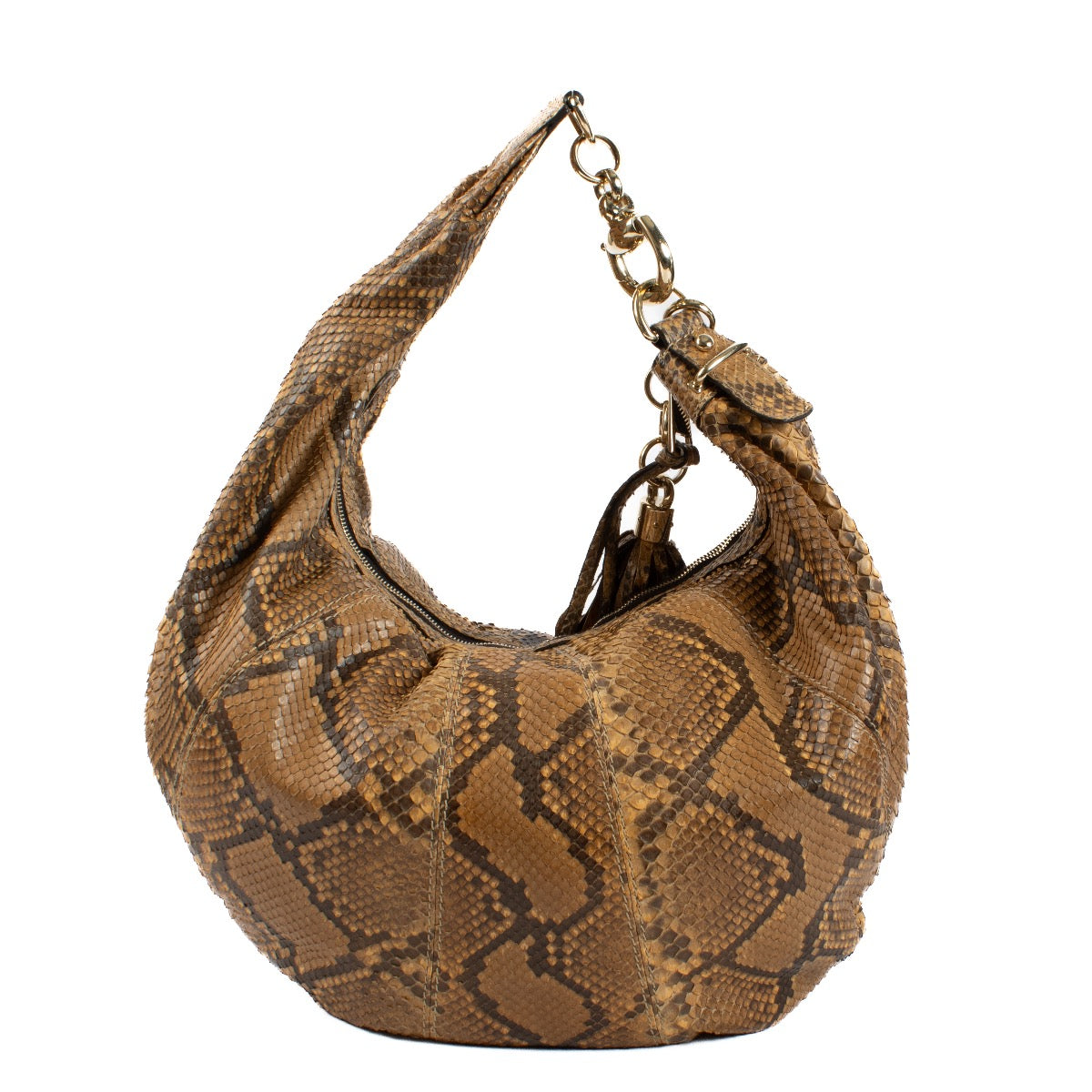 Shop safe online at Labellov in Antwerp, Brussels and Knokke this 100% authentic second hand Gucci Python Sienna Hobo Shoulder Bag. Veilig online tweedehands authentieke Gucci Python Sienna Hobo handtas kopen bij Labellov.